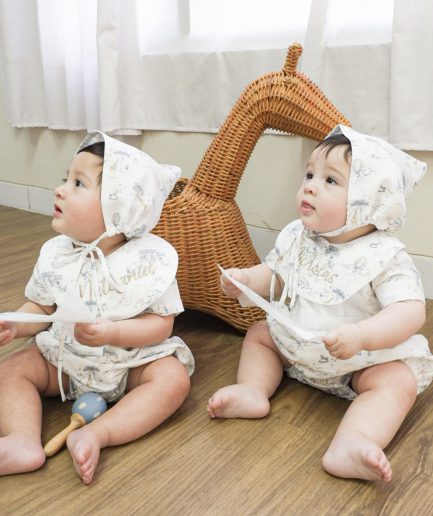 Bib Bonnet Animal Pattern Set