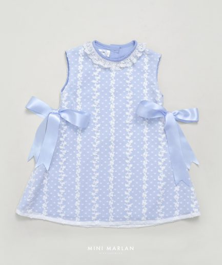 Celyn Blue Bow Dress (9M-10Y)
