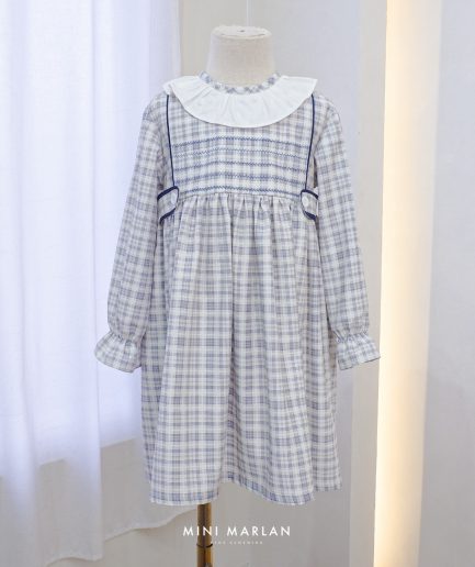 Asher Grey Plaid Girl Dress (1y-11y)