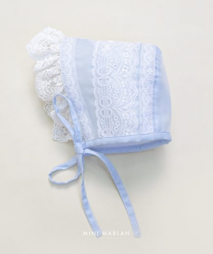 Celyn Blue Lace Bonnet